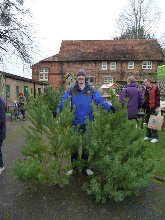 Customer loading tree on to bicycle